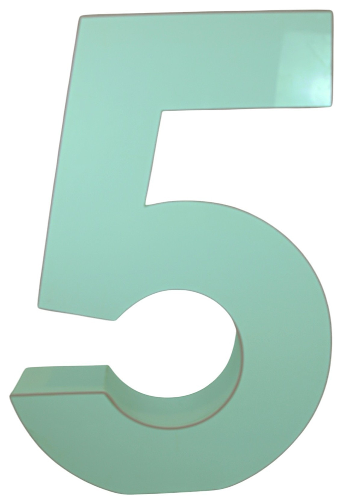 Цифра "5" Розовый Неон