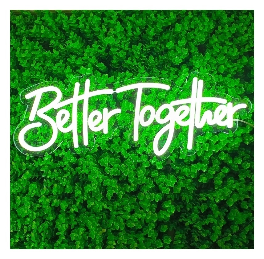 Аренда неоновая вывеска"Вetter together".