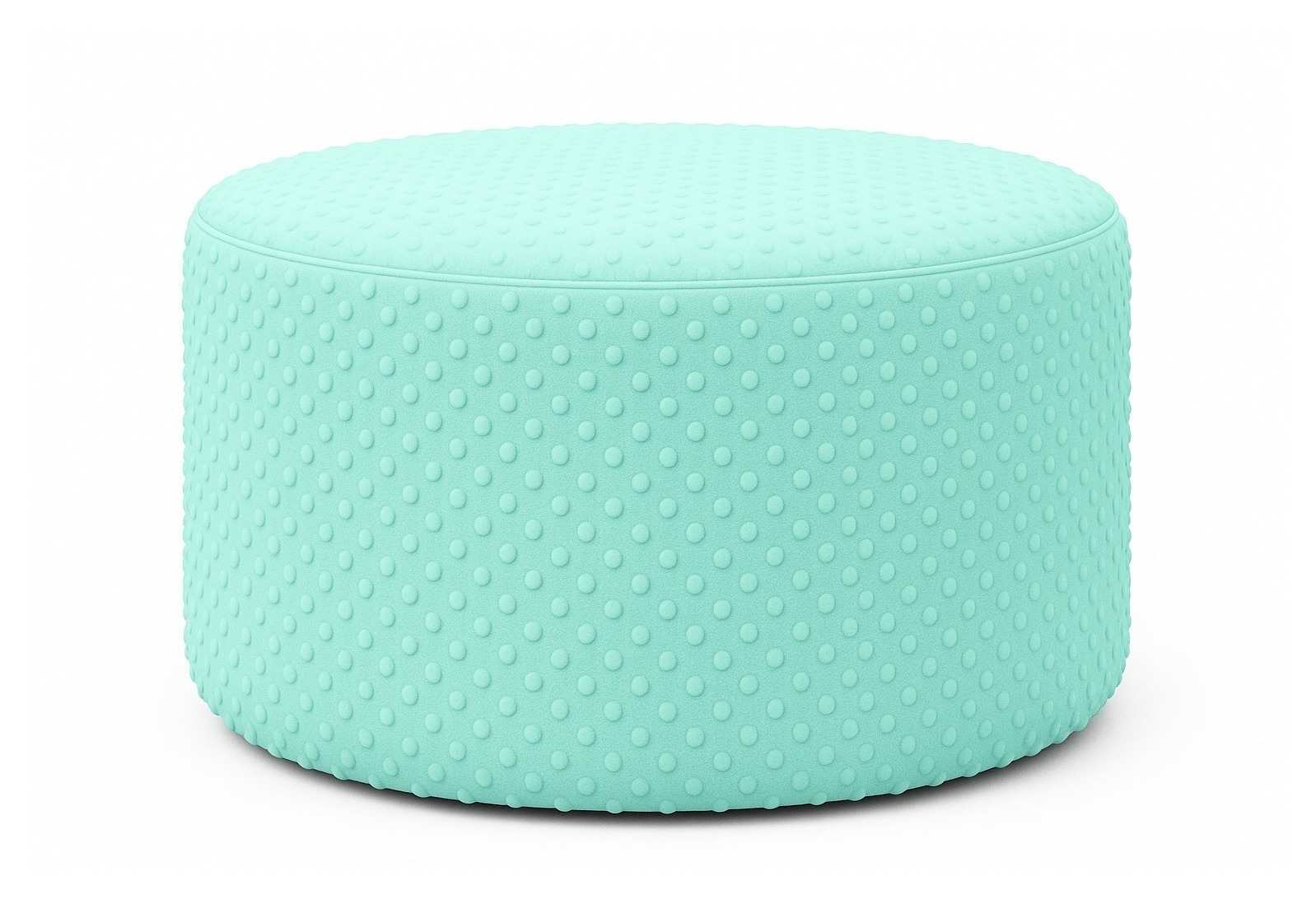 Чехол на пуф для троих, пупырчатый плюш, бирюзовый