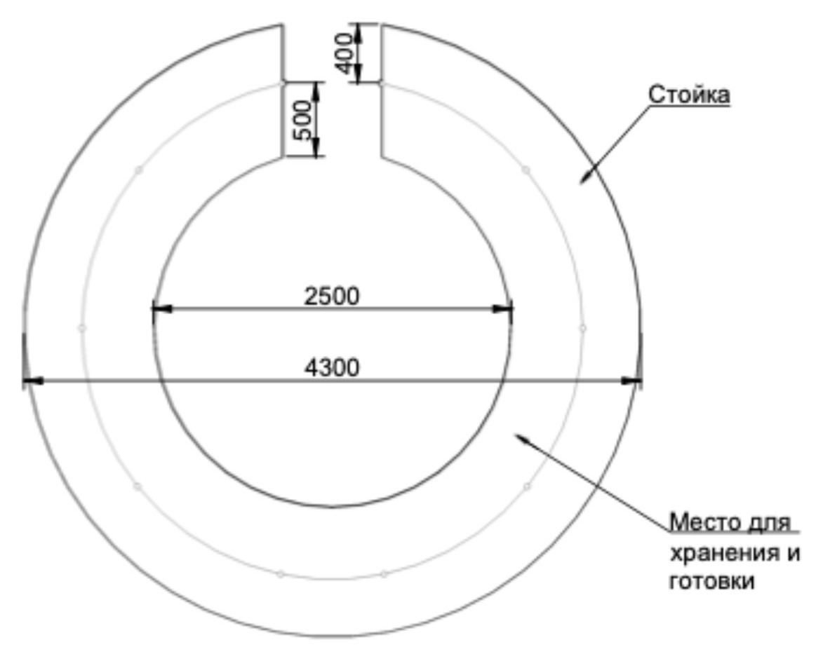 Бар круглый / Барная стойка