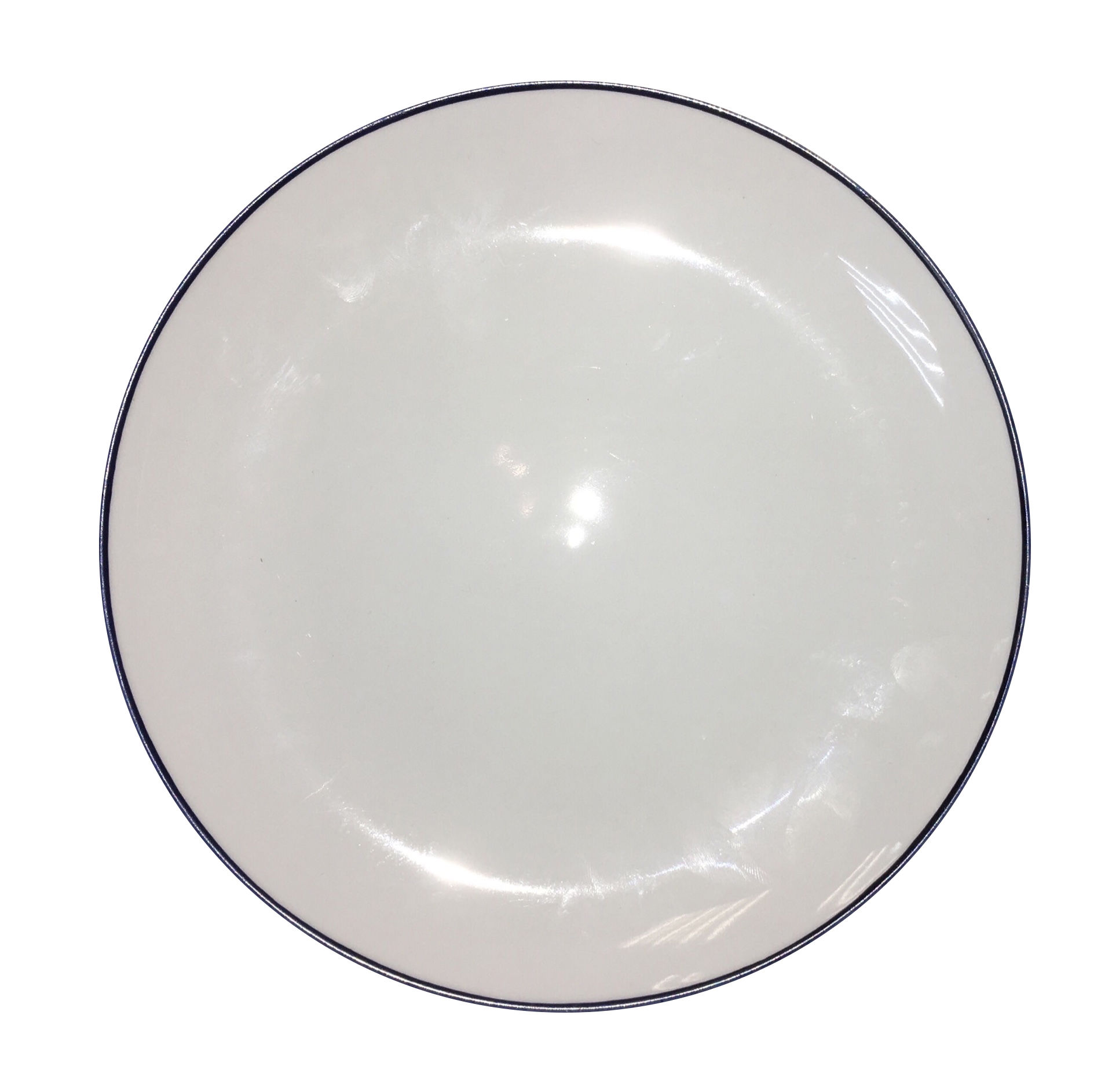 Тарелка RIM BLUE белая blue кант D20см фарфор
