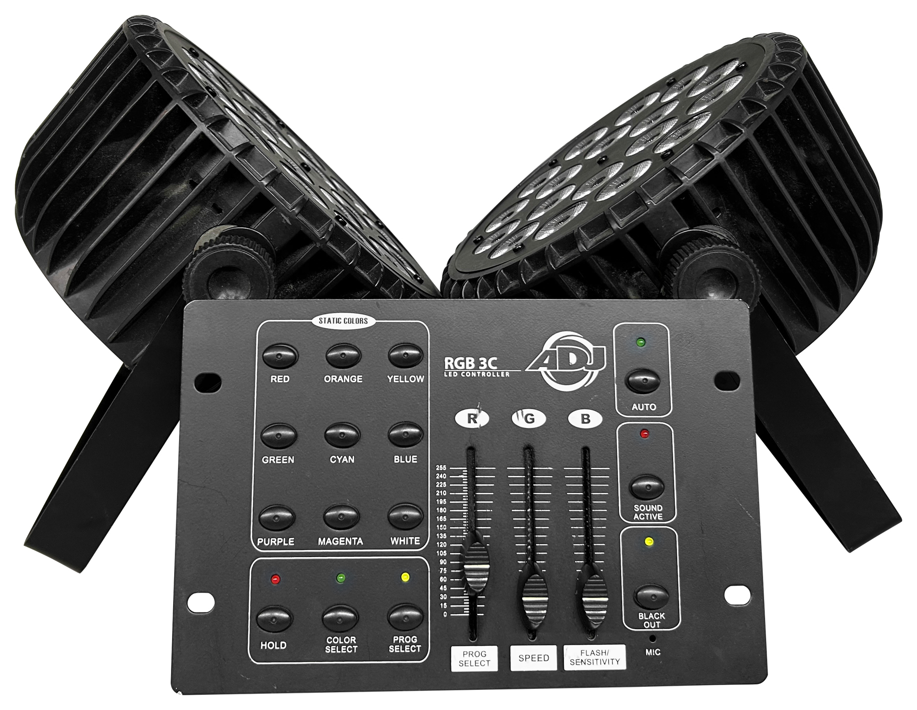 Led Par 2 шт. + пульт dmx, комплект