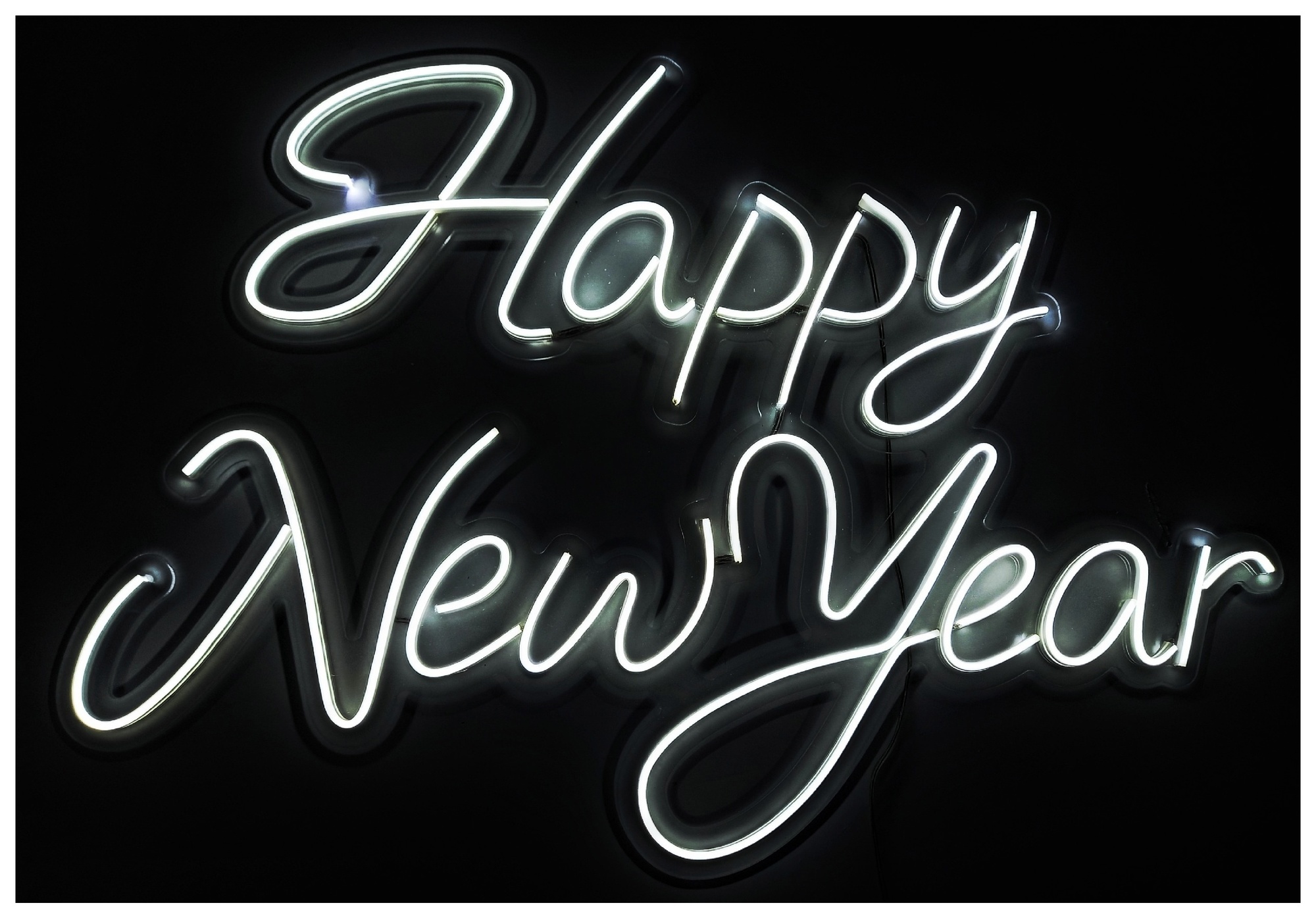 Вывеска неоновая «Happy New Year» ХОЛОДНАЯ