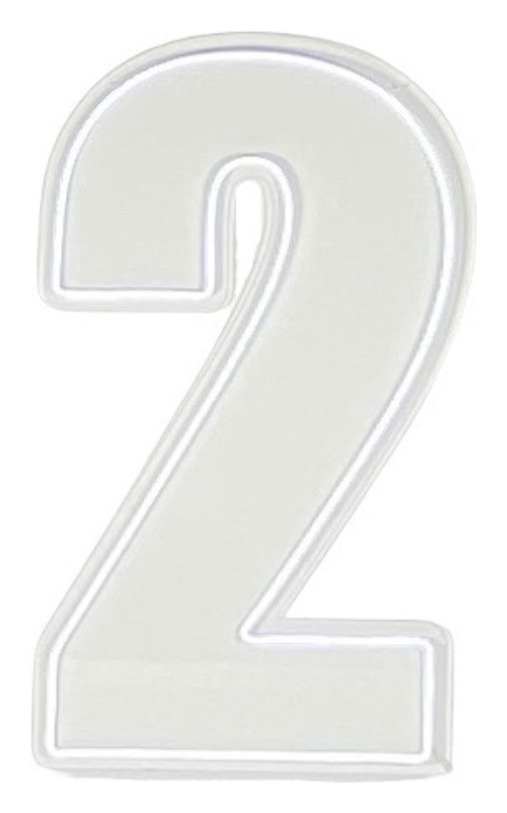 Неоновая цифра "2"