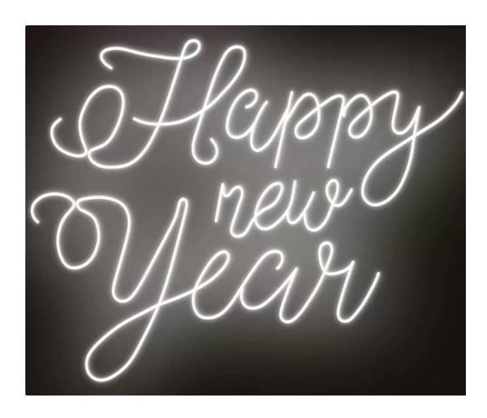 Неоновая вывеска Happy New Year