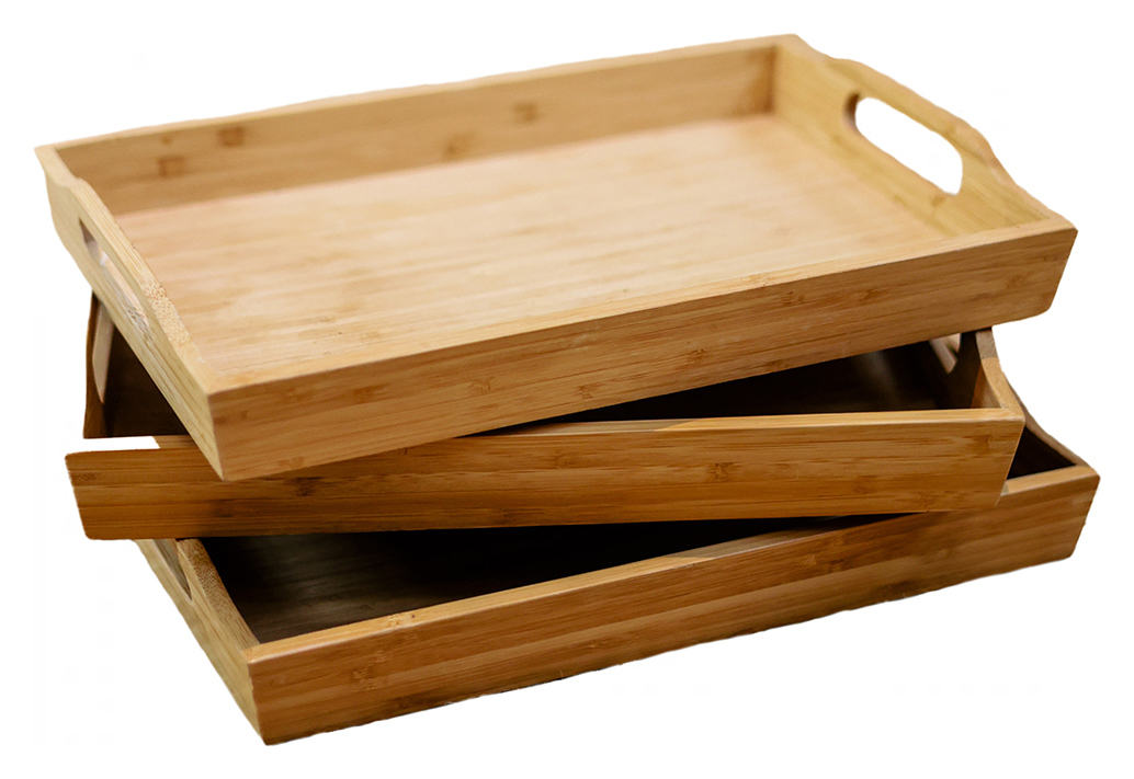 Поднос деревянный с ручками 35×24