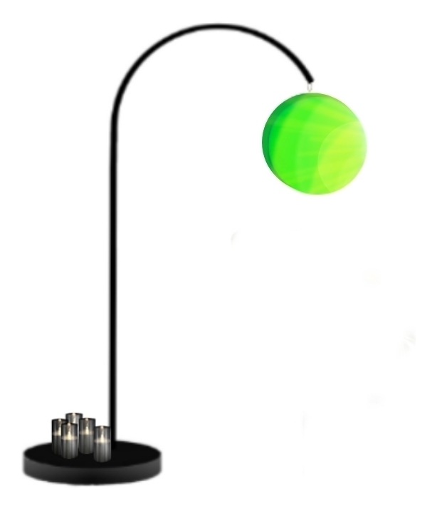 Стойка для подвеса со световым шаром rgb