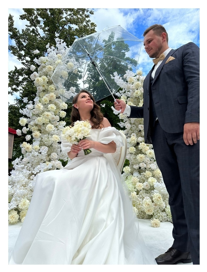 Зонт прозрачный "WEDDING"