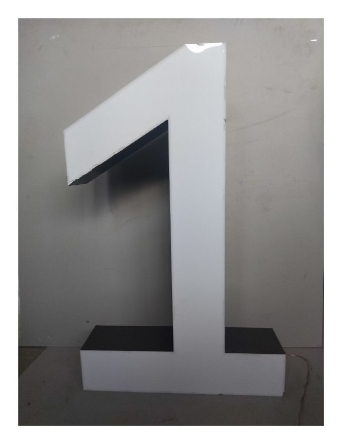 Цифра "1" с подсветкой
