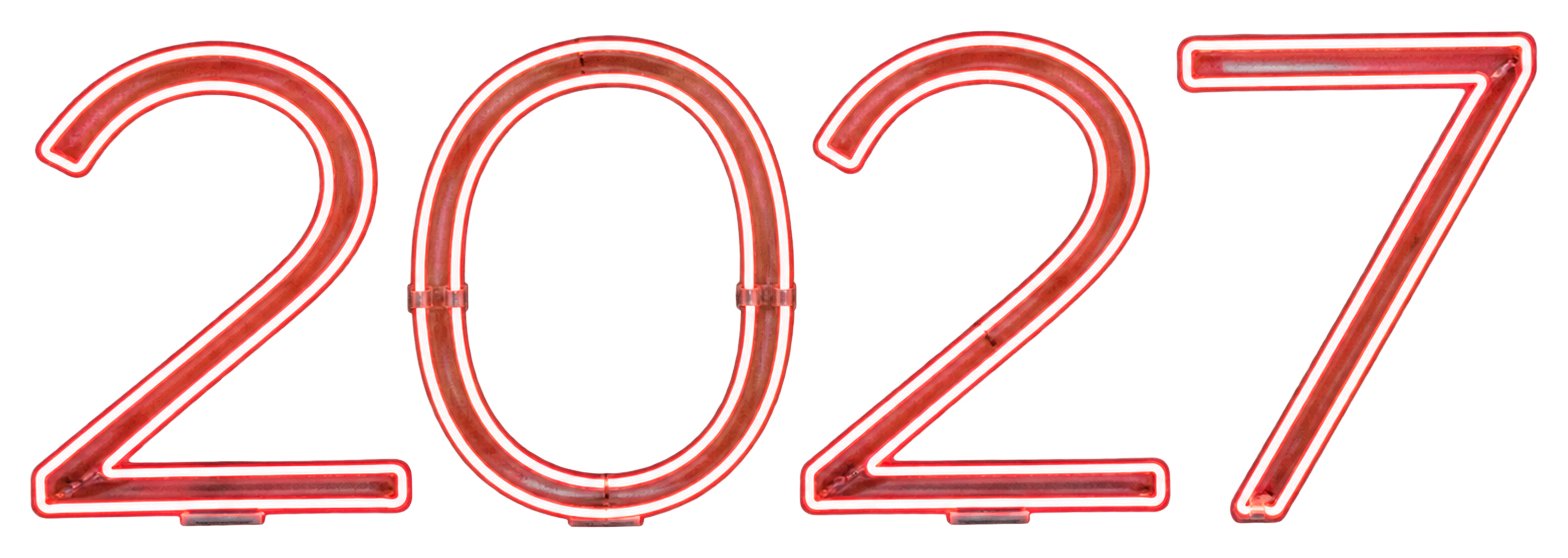 Цифры 2027_70см неон RGB
