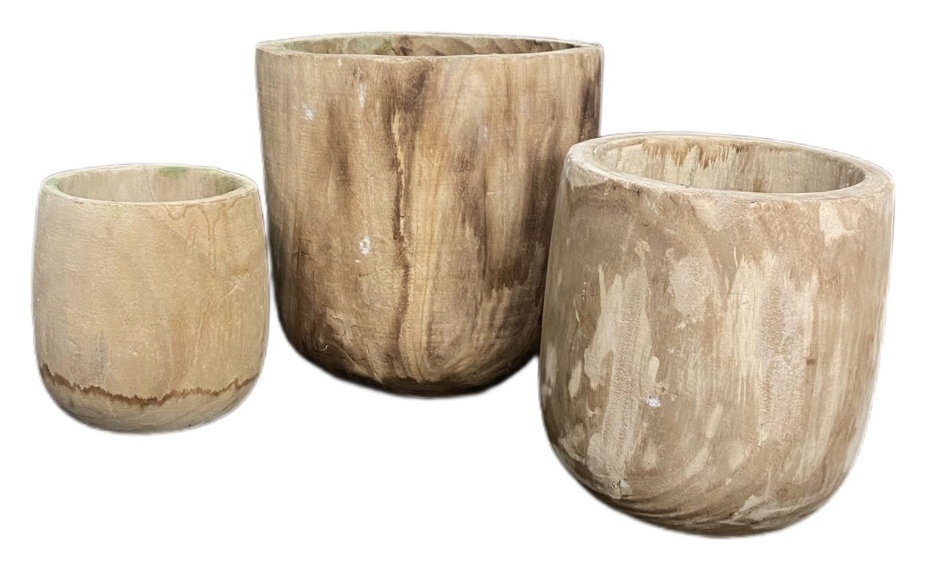 Деревянное кашпо 5