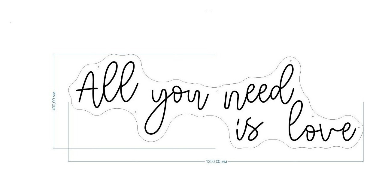 Неон All you need is Love