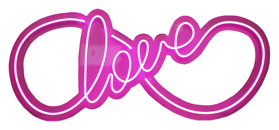 Неоновая вывеска "Love"