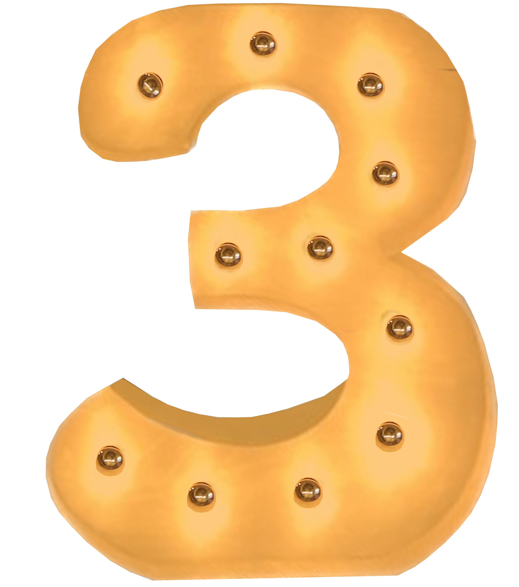 Световая цифра "3"