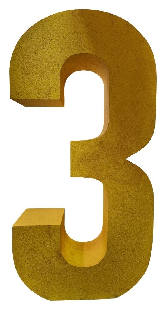 Цифра из пенопласта "3"