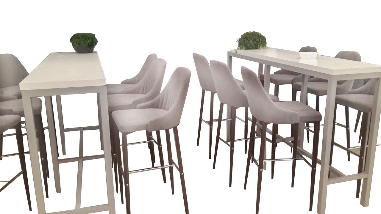 Стол коктейльный LOFT прямоугольный 180*46см белый 
