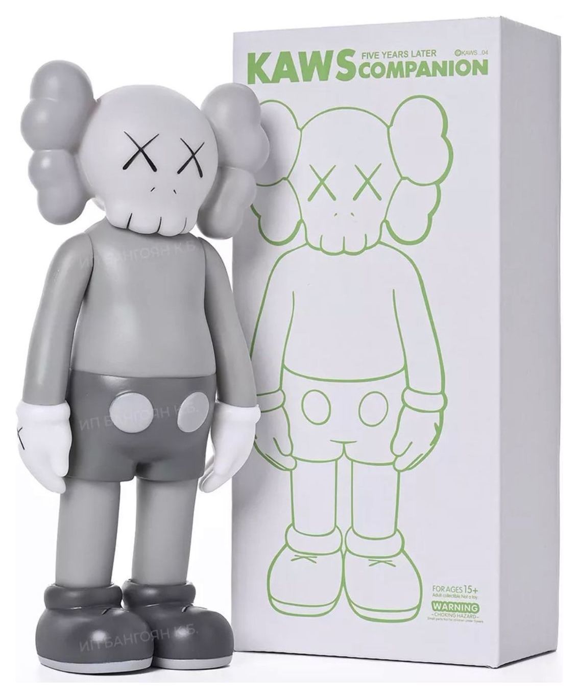 Фигура  Kaws маленький, серый