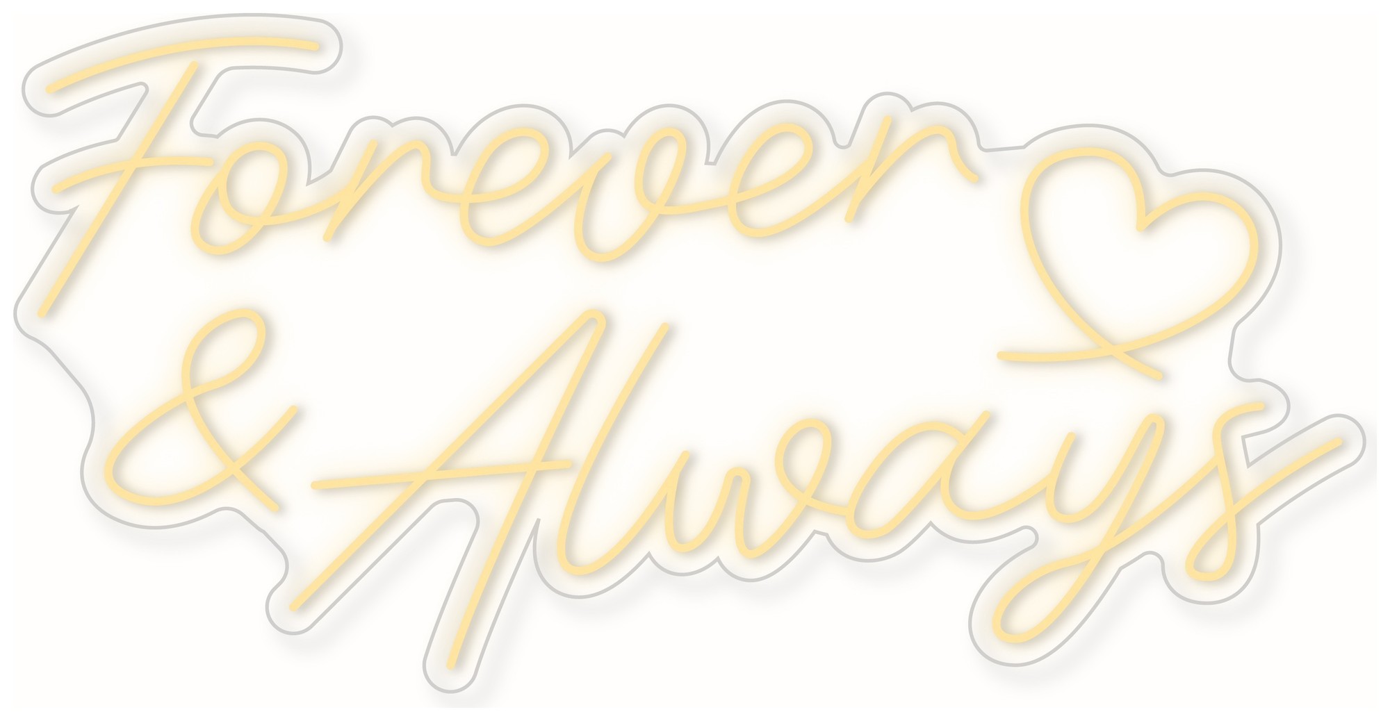 Неоновая вывеска Forever&Always