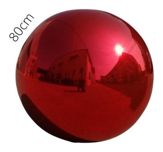 Сфера. Шар красный зеркальный 80 см