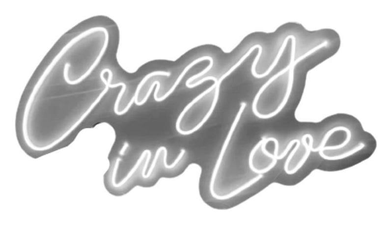 Неоновая надпись "Crazy in Love"