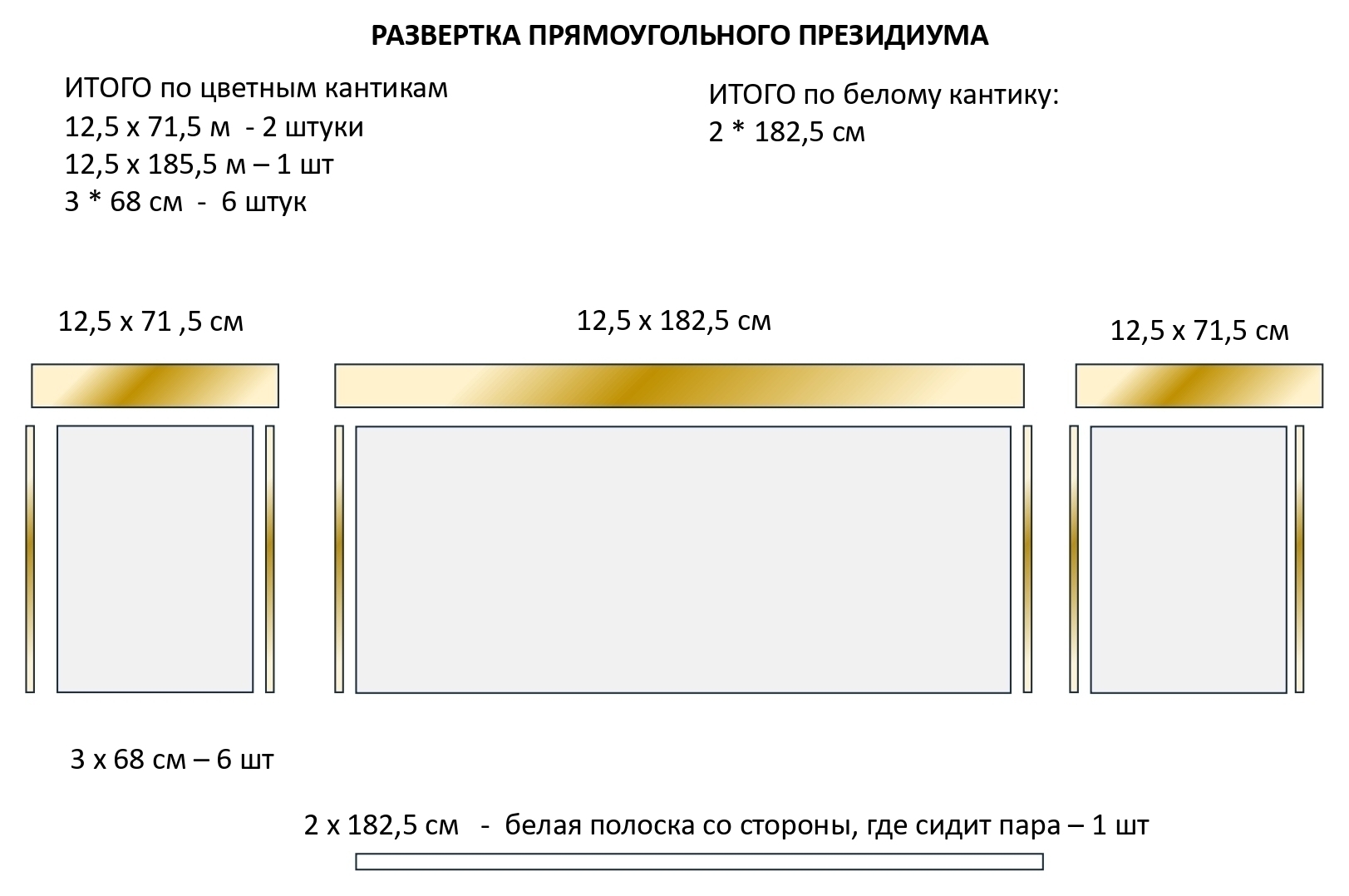 Стол президиум прямоугольный
