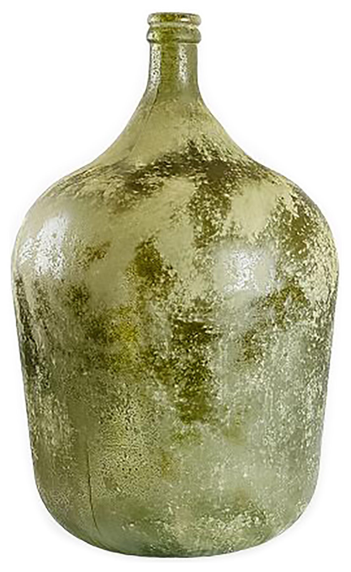 Бутылка декоративная зеленая матовая