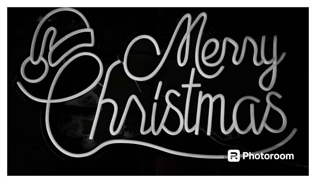Неоновая вывеска «Merry Christmas”