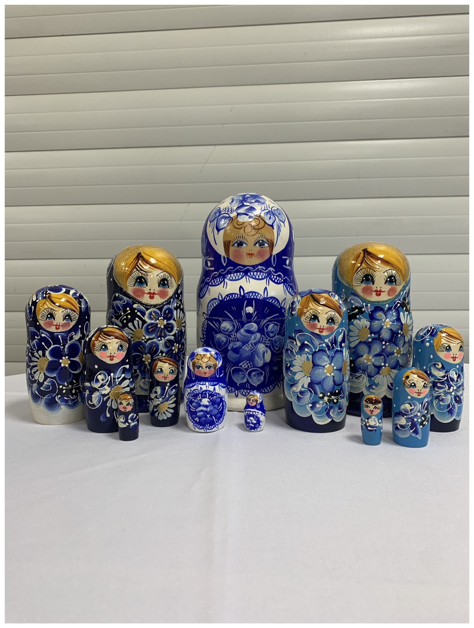 Матрешка Гжель 20 и 15 см