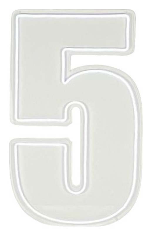 Неоновая цифра "5"