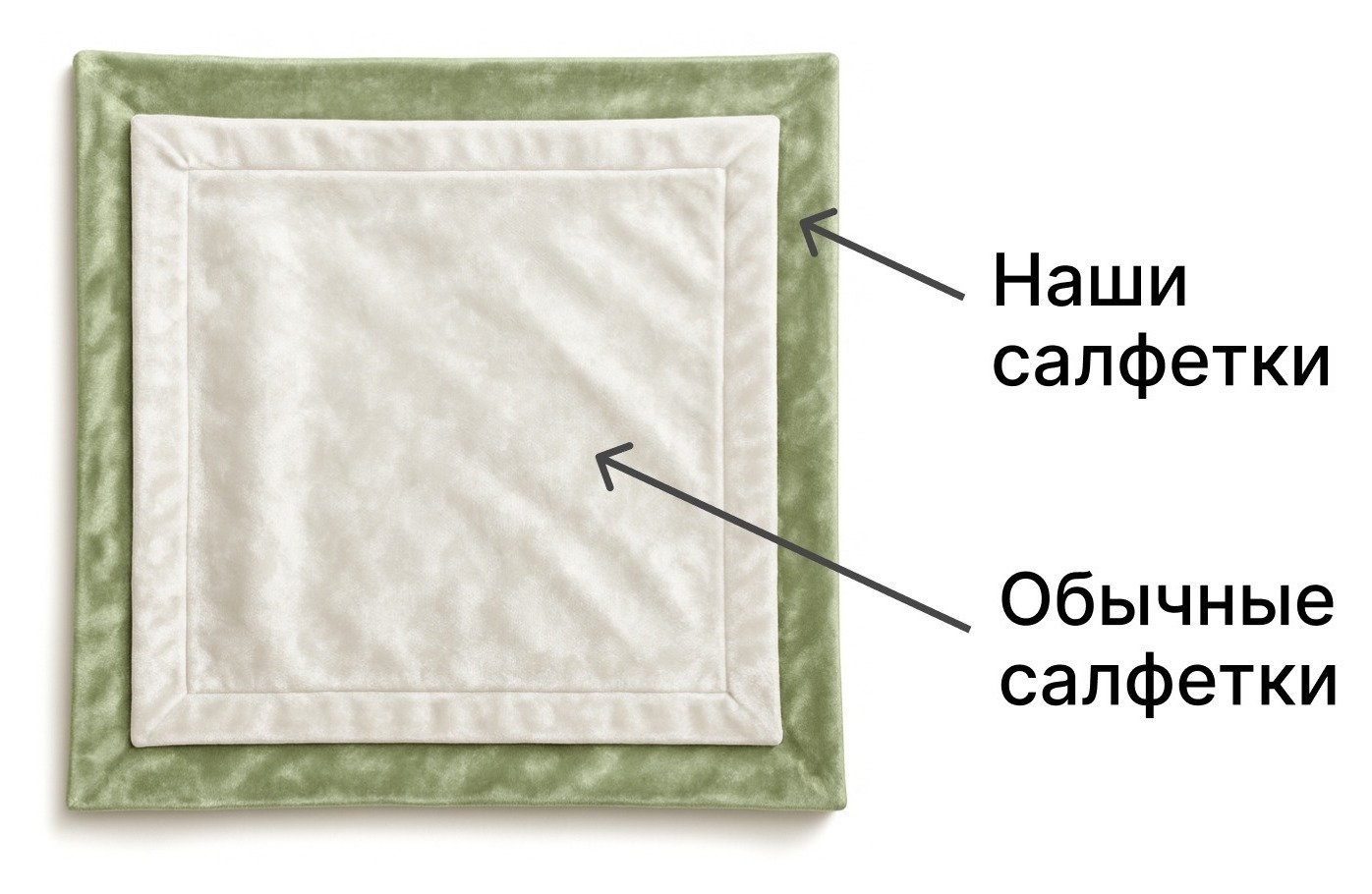 Салфетка бархатная, голубая