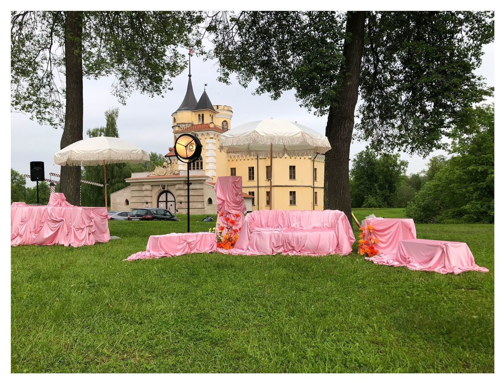 Зонт пляжный (бахрома Мулине)