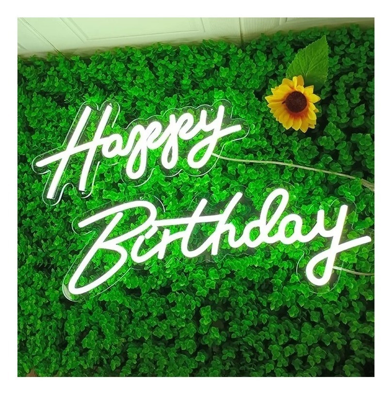 Неоновая вывеска «Happy Birthday »