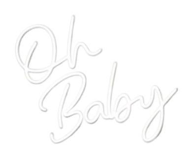 Неоновая вывеска "Oh baby"