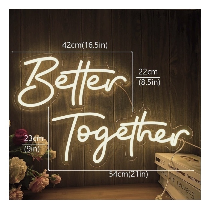 Неоновая вывеска «Better Together»