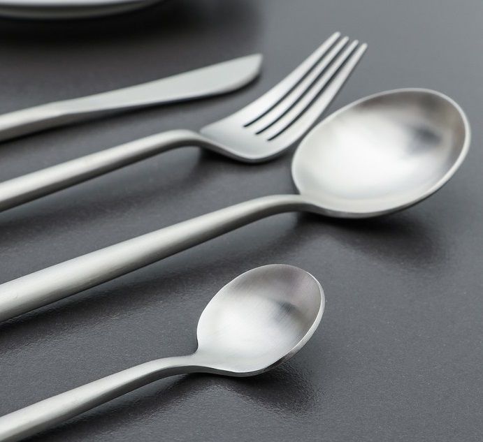 Набор столовых приборов OSCAR, 4 предмета, серебро
