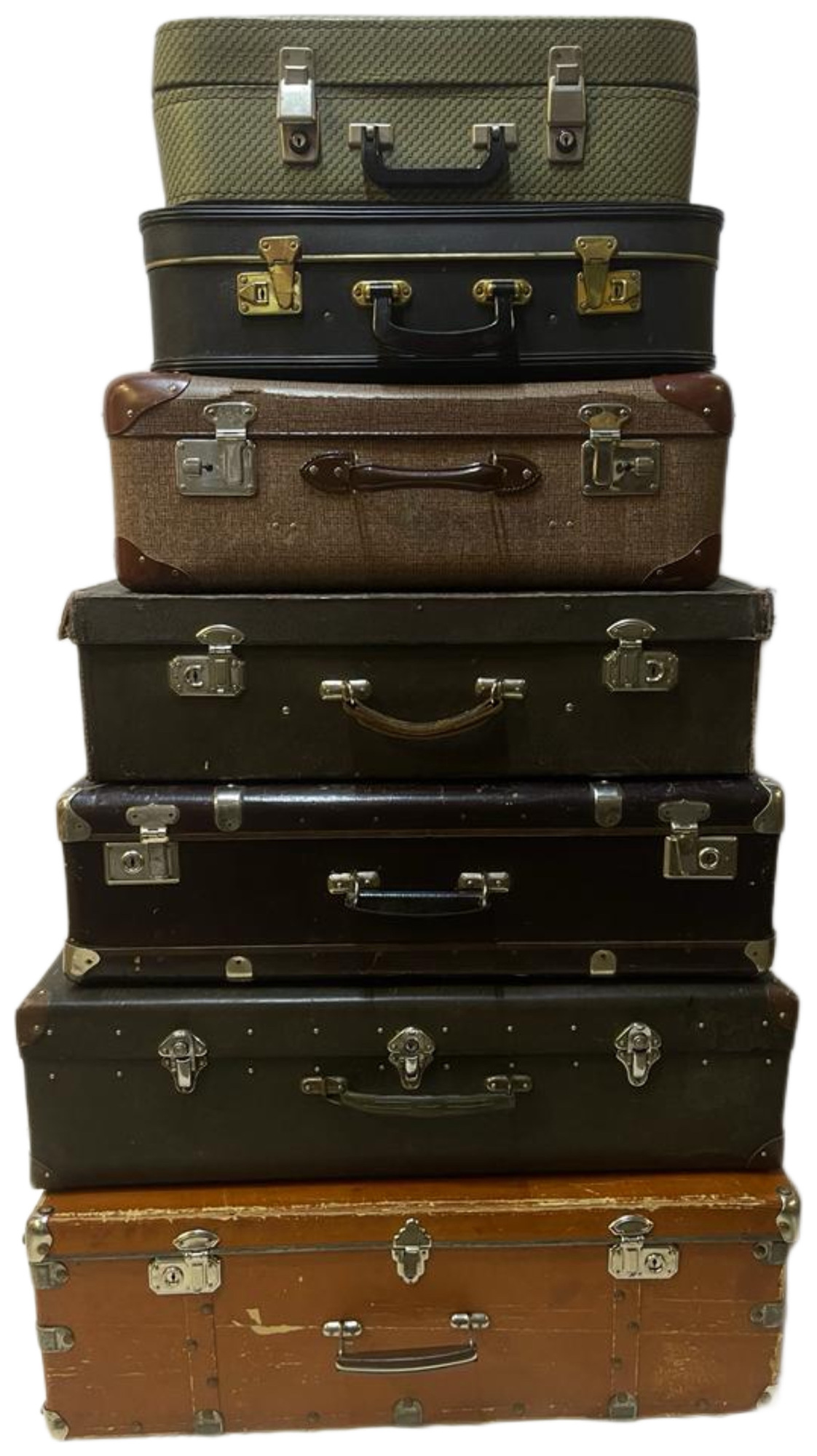 Набор из 7 ретро-чемоданов