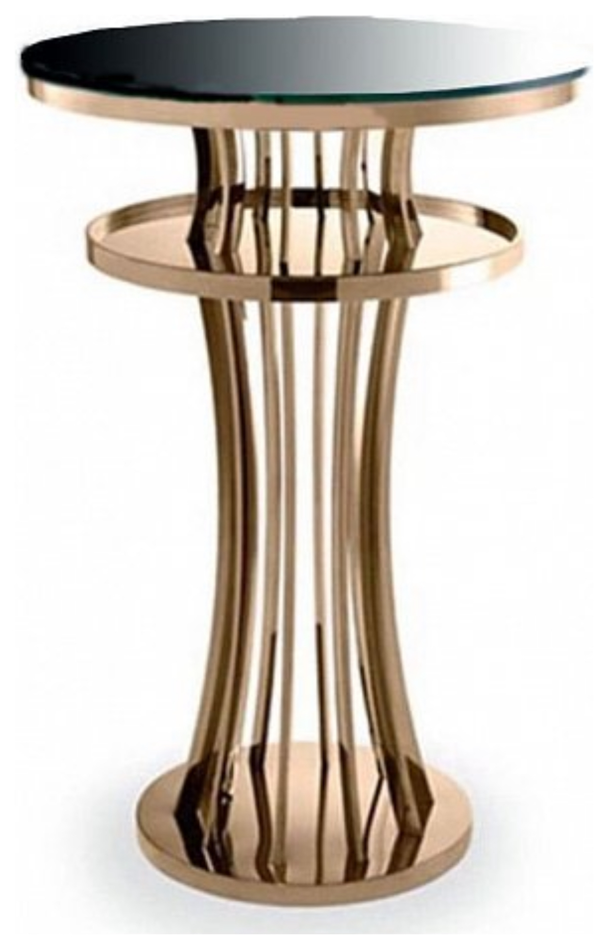 Коктейльный Стол Luxury золотой с чёрной столешницы