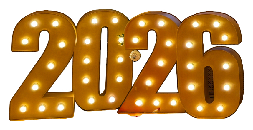 Цифры с лампами 2026