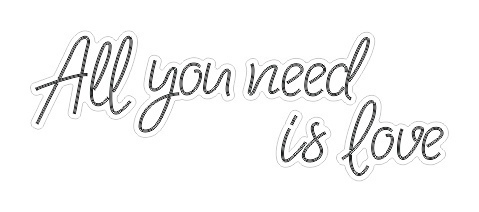 Вывеска неоновая «All you need is love» ТЁПЛАЯ