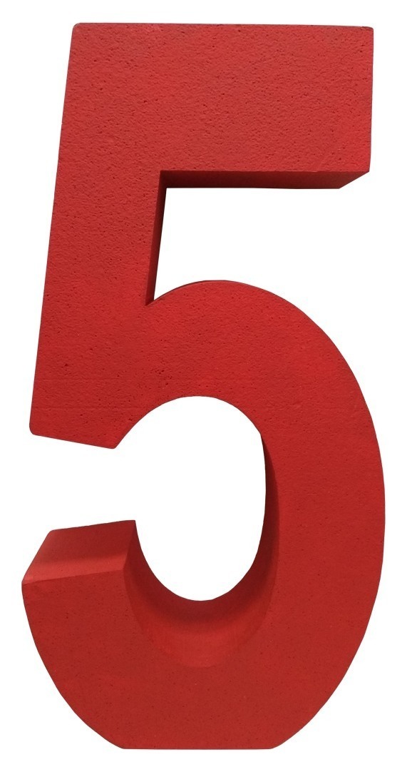 Цифра из пенопласта "5"