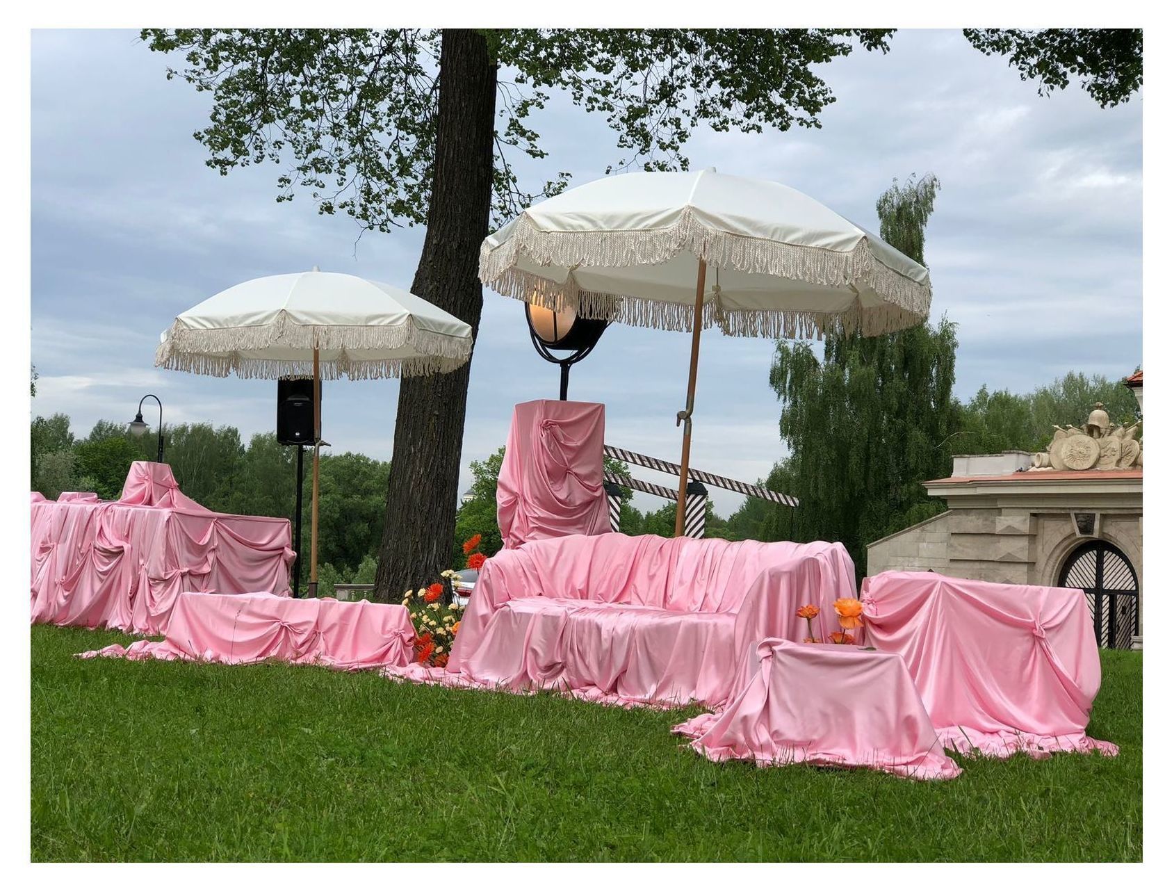 Зонт пляжный (бахрома Мулине)
