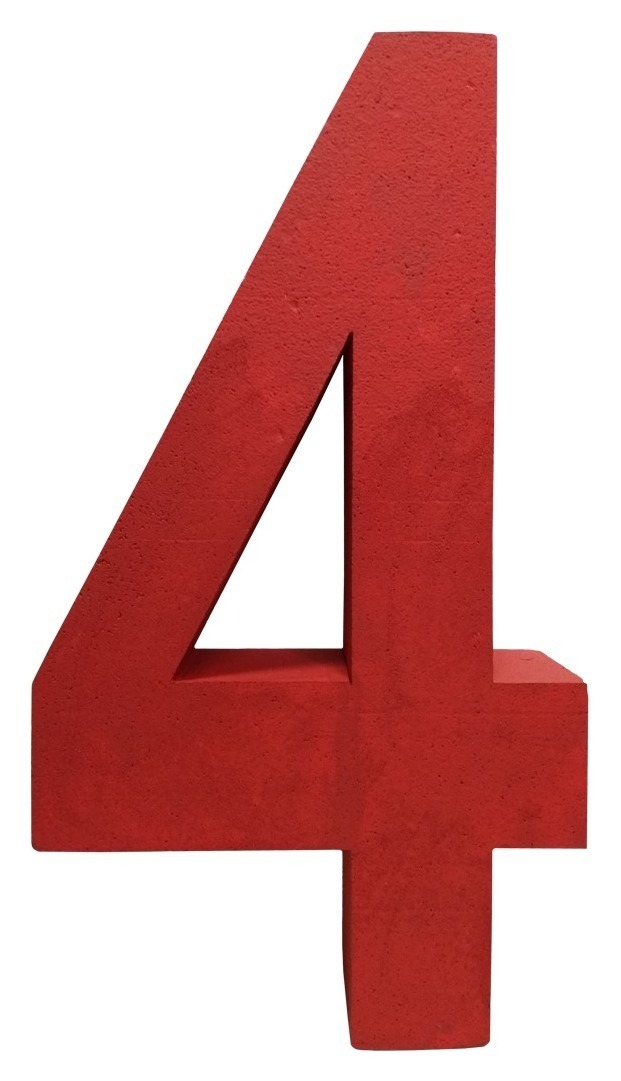Цифра из пенопласта "4"