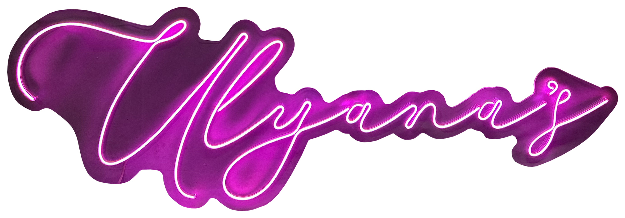 Неоновая надпись "Ulyana's"