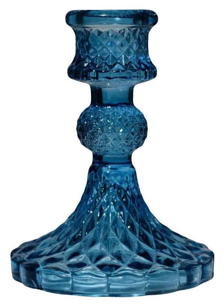 Подсвечник Голубой "Италия" стекло
