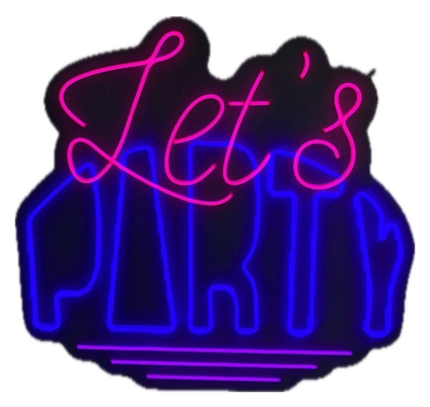 Неоновая вывеска Let’s party