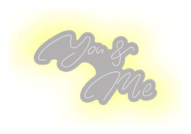 Вывеска неоновая You and me