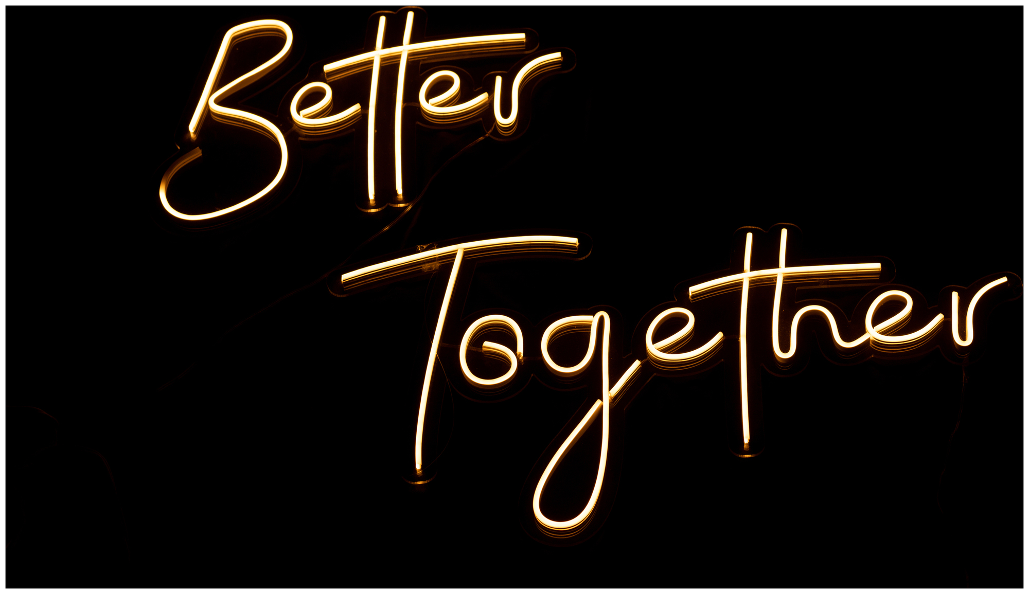 Вывеска неоновая «Better together» ТЁПЛАЯ