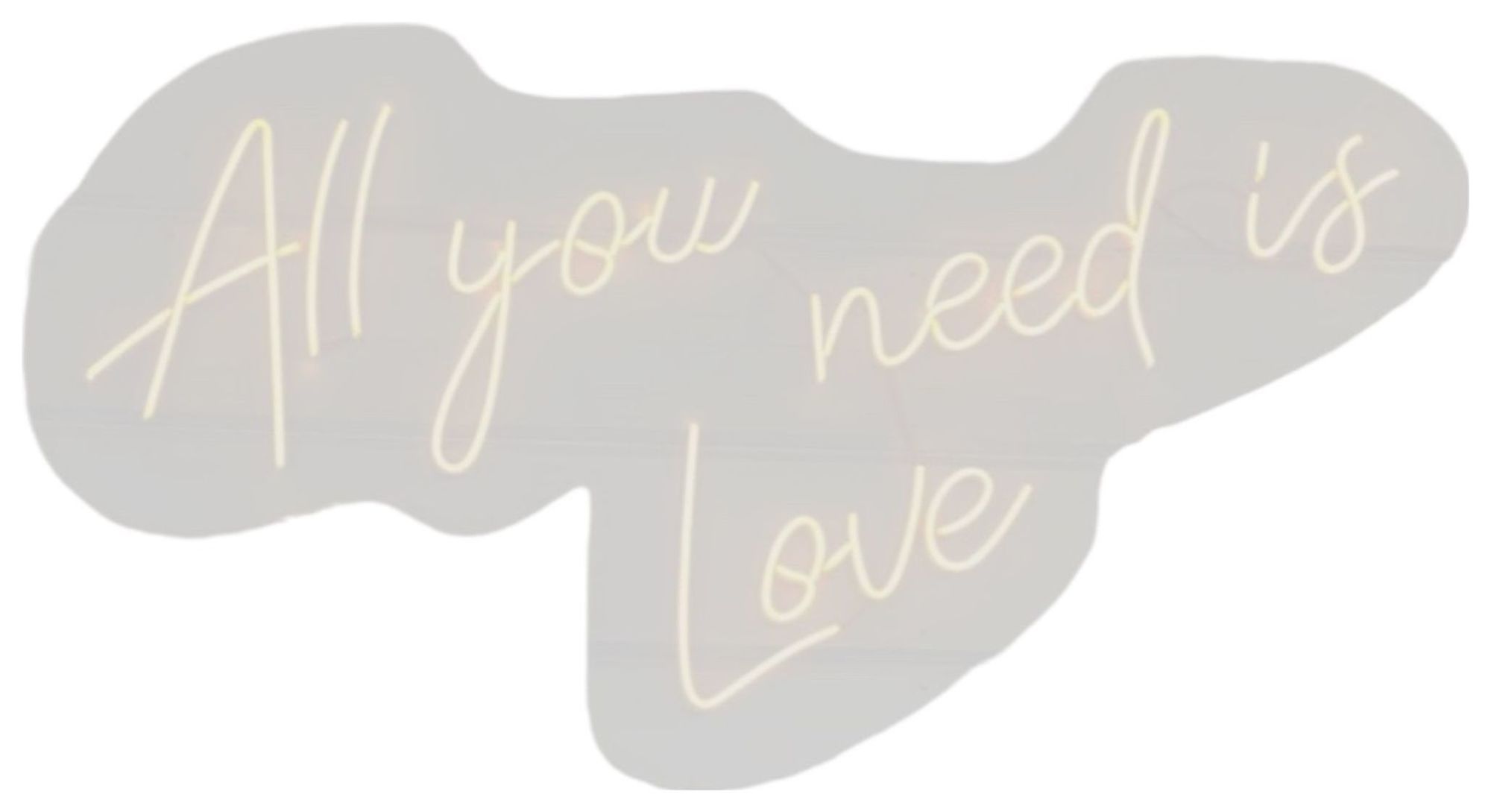 Неоновая вывеска  «All you need is love»