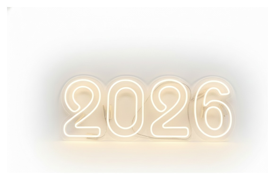 Цифры неоновые 2026