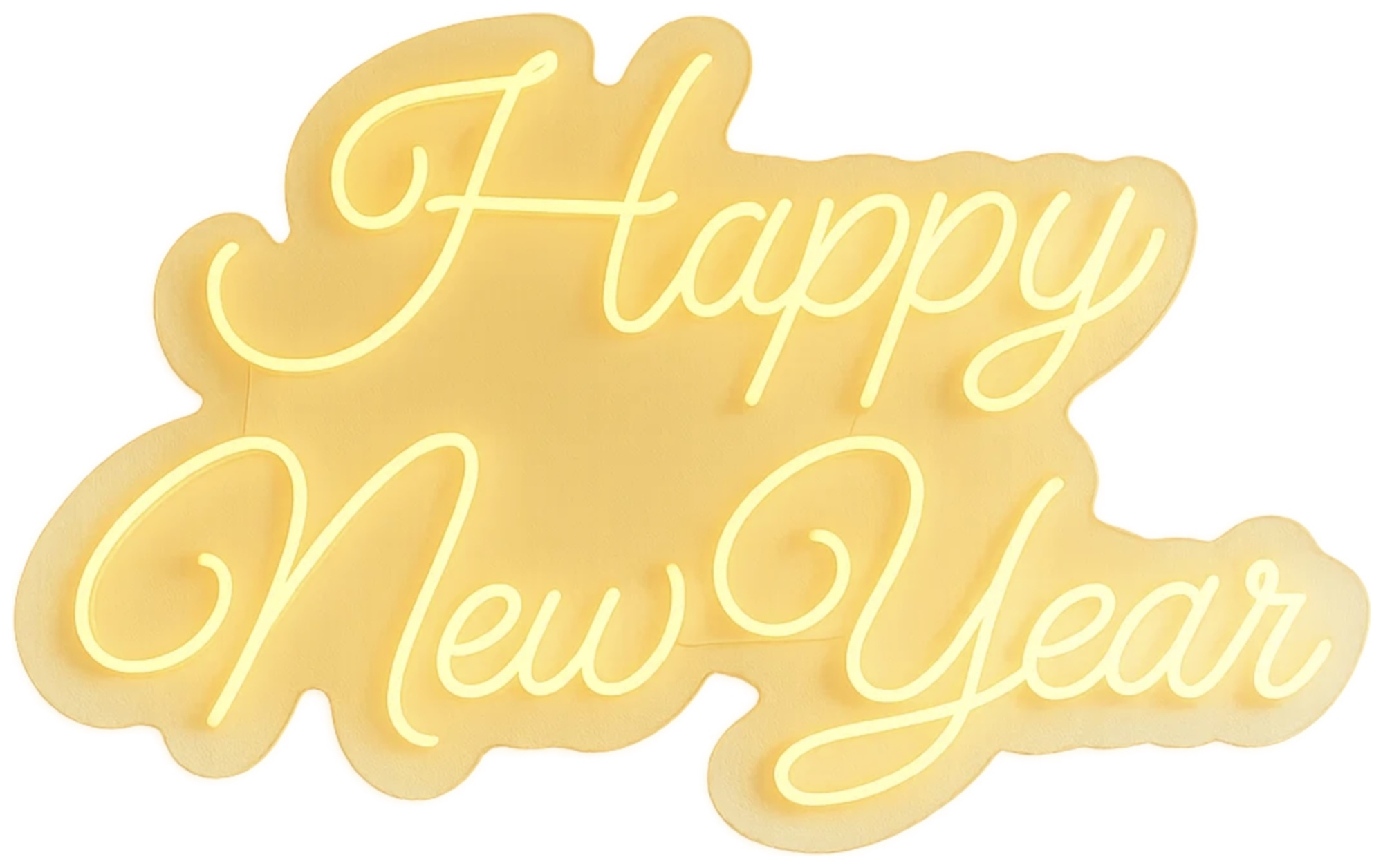Неоновая вывеска "Happy New Year" (теплое свечение)